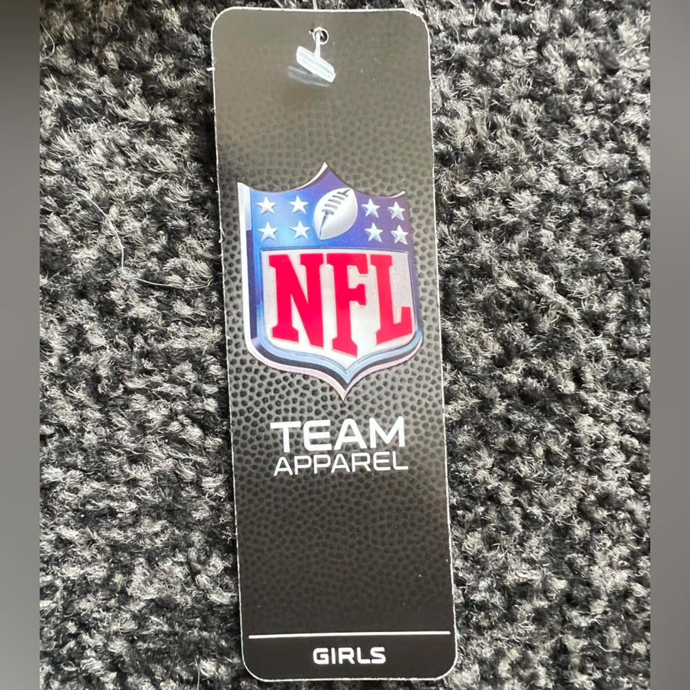 NFL Youth Girls Minnesota Vikings Short Sleeve Velvet Hooded Top - Picture 8 of 9